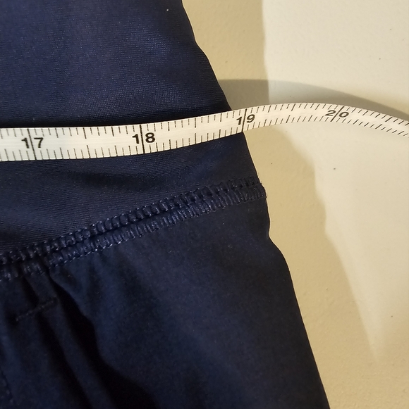 Lands' End Swim Shorts Size 16 Navy Blue Pockets Full Bottom - Picture 9 of 11